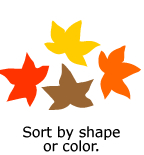 Sort by shape or color
