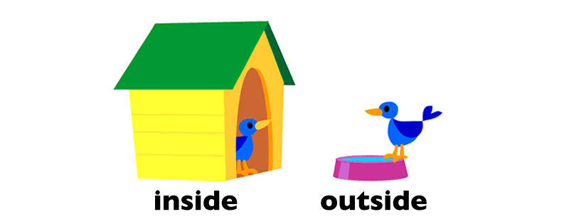 Spatial Concepts: Inside and Outside | Kindergarten worksheets, Spatial